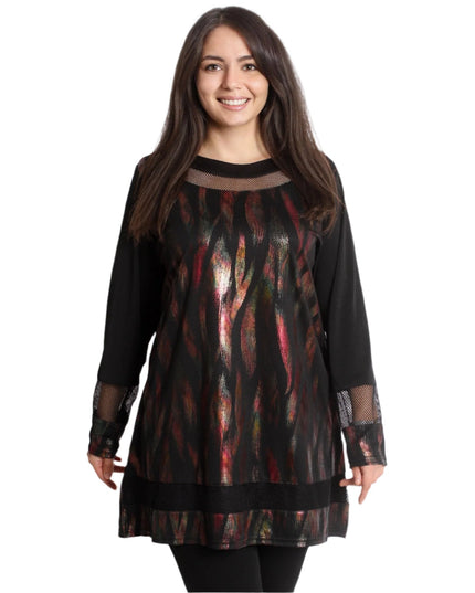 Επίσημη Μάξι Τουνίκ με Στοιχεία Λεπτού Δικτυού