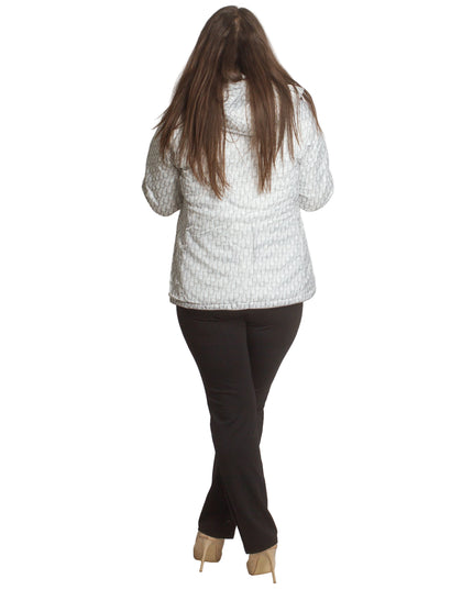 Διπλής όψης γυναικείο γκρι μπουφάν με κουκούλα