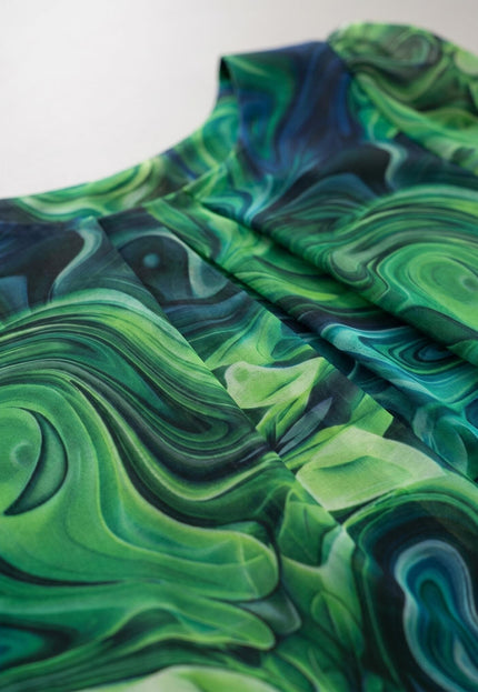 Σκούρο μπλε επίσημο φόρεμα μεγάλα μεγέθη με ασύμμετρο σιφόν