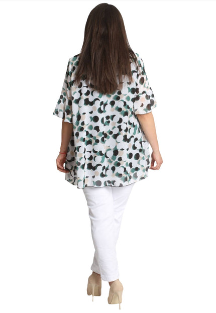 Σετ δύο κομματιών για γυναίκες - 2XL, 3XL, 4XL, 5XL - Άνοιξη-Καλοκαίρι