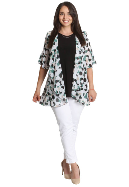 Σετ δύο κομματιών για γυναίκες - 2XL, 3XL, 4XL, 5XL - Άνοιξη-Καλοκαίρι